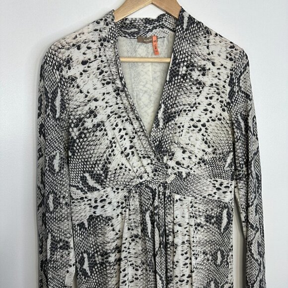 Riani Snake Print V Neck Long Sleeve Dress - Picture 2 of 6